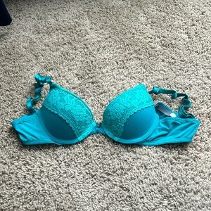 Aerie 32A green lace push up bra